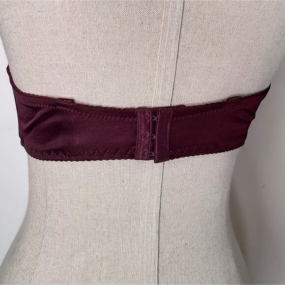 Rene Rofe NWOT Burgundy & Pink Lightly Lined Convertible Bra Size 36D - Picture 5 of 11